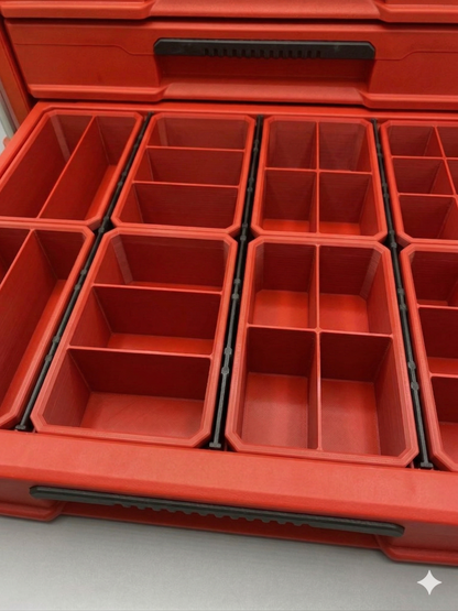 Milwaukee PACKOUT 4-Drawer Bin Inserts - Custom Organization Set
