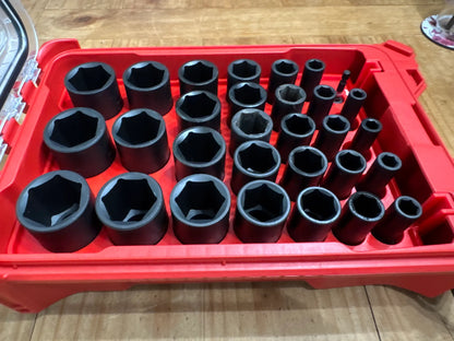 Milwaukee 12 29PC Deep METRIC Socket Packout Ins