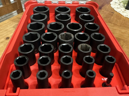 Milwaukee 12 29PC Deep METRIC Socket Packout Ins