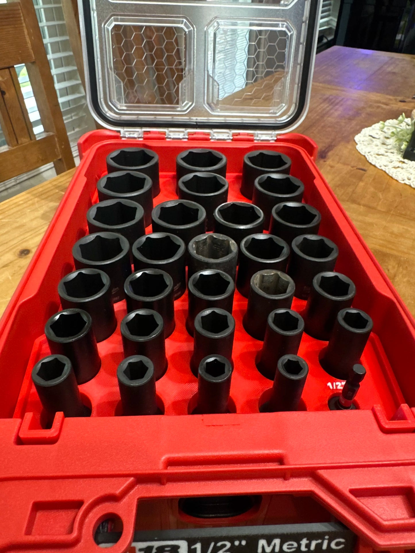 Milwaukee 12 29PC Deep METRIC Socket Packout Ins