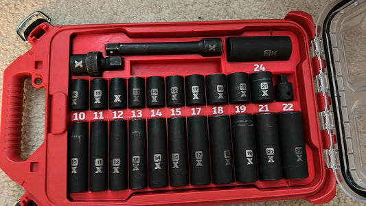 Milwaukee Packout Slim Low-Profile Compact Organizer 12 Impact Socket Organizer