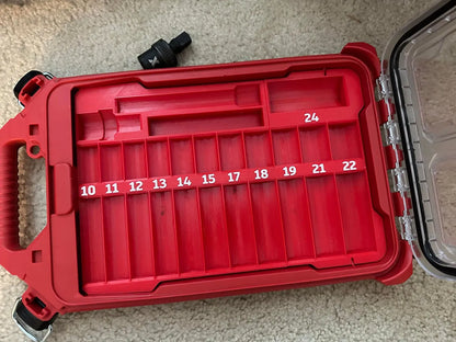Milwaukee Packout Slim Low-Profile Compact Organizer 12 Impact Socket Organizer