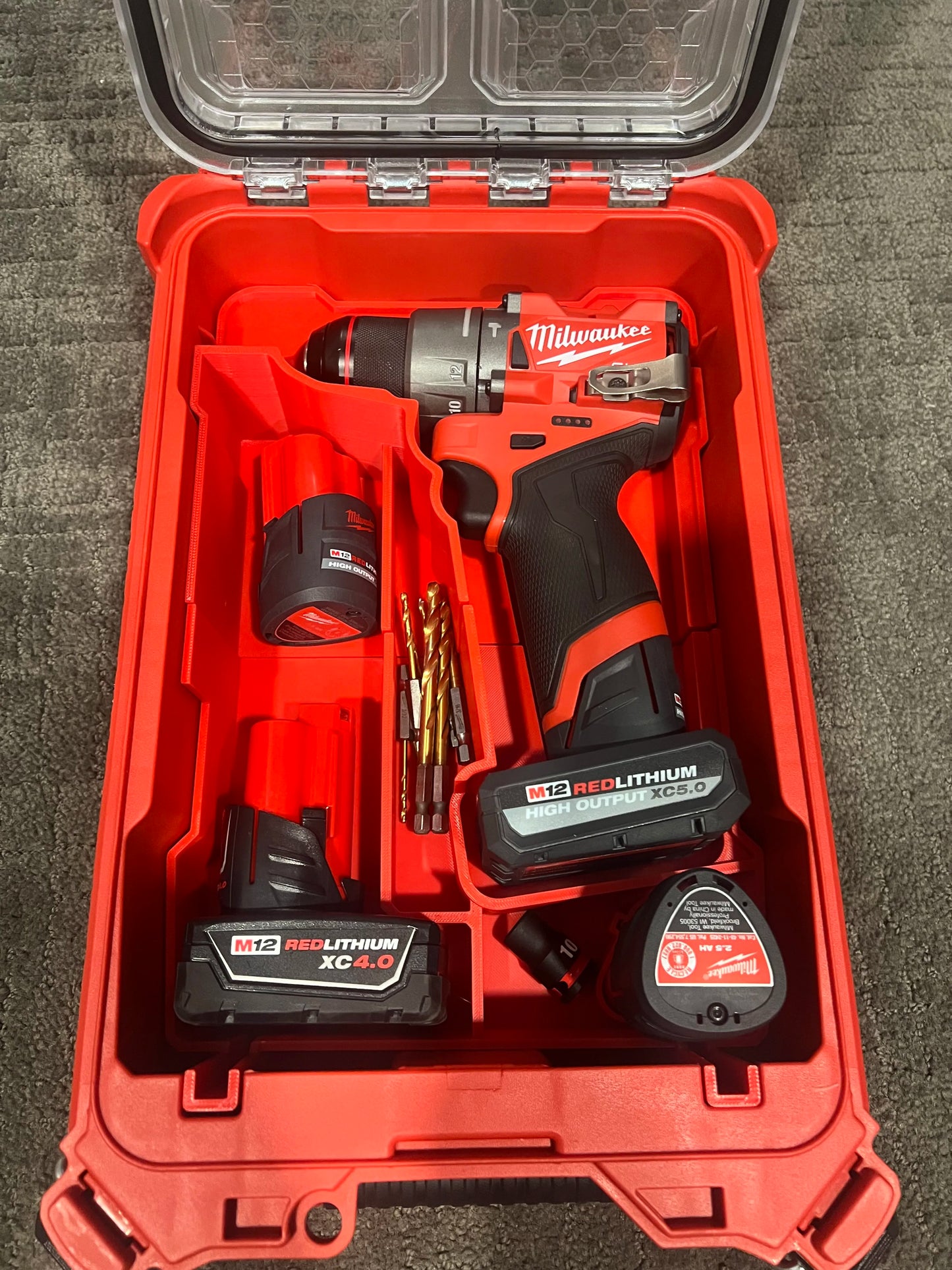 Milwaukee M12 Gen 3 Drill & Battery Packout Insert
